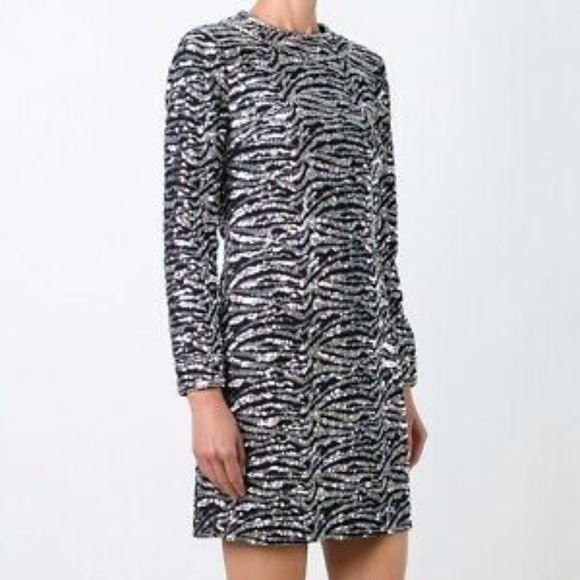 Saint Laurent Dresses & Skirts - Yves Saint Laurent Sequin Zebra Pattern Dress